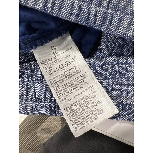 Old Navy High Waisted Chambray Tapered Leg Pant Womens XL Blue Linen Blend - Picture 5 of 9